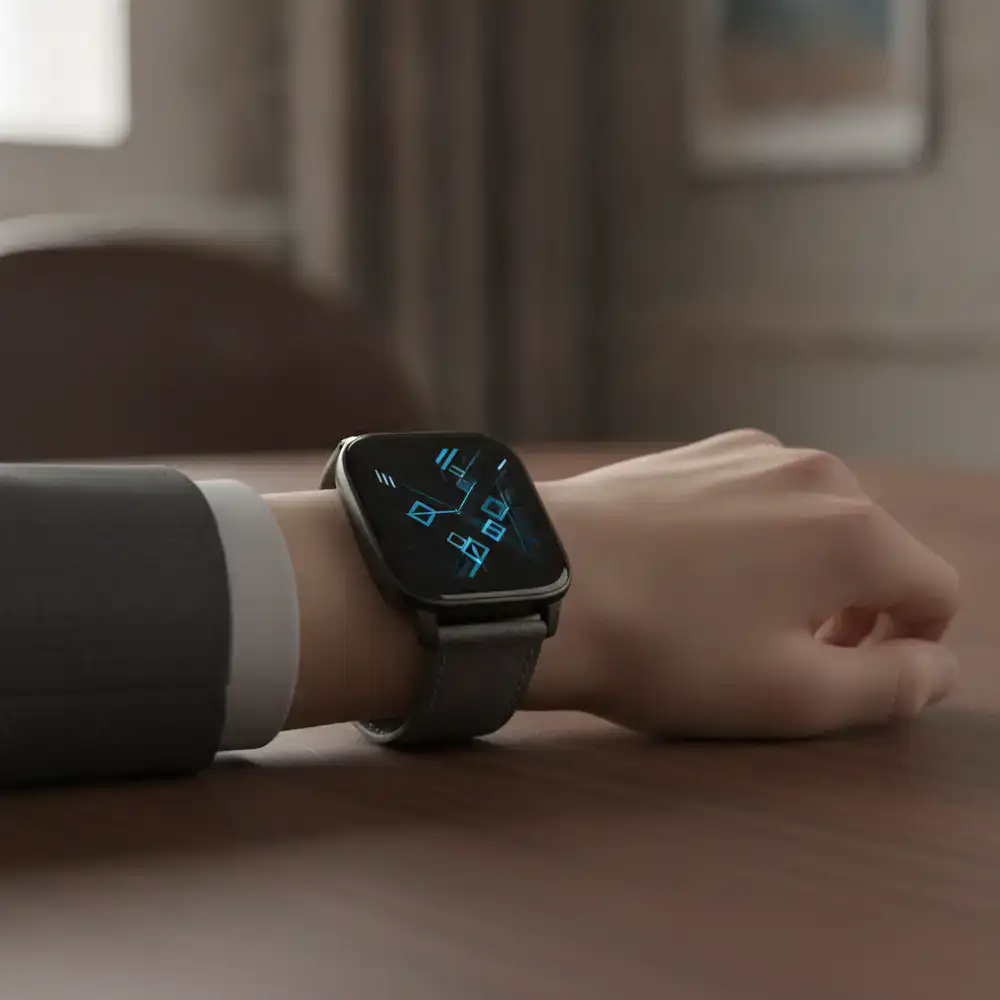 Modern smart watch on wrist